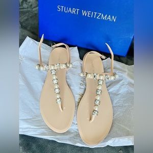 Jelly Sandals Crystal Pearl Embellished Stuart Weizman 9
